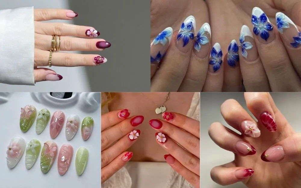 Top 100+ Mẫu Nail Hoa Nữ Tính, Năng Động, Hot Trend