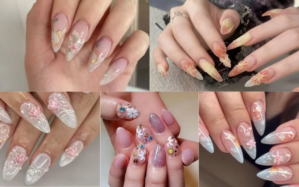 Top 100+ Mẫu Nail Hoa Nữ Tính, Năng Động, Hot Trend