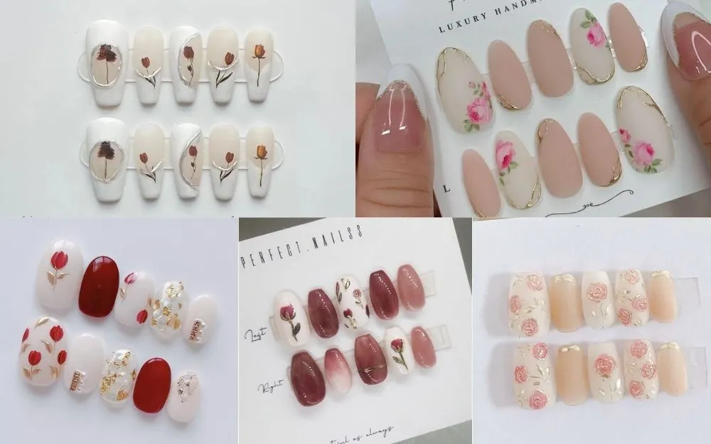 Top 100+ Mẫu Nail Hoa Nữ Tính, Năng Động, Hot Trend