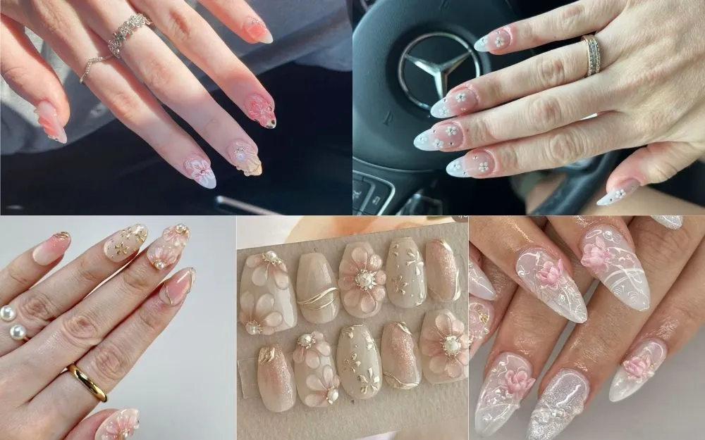 Top 100+ Mẫu Nail Hoa Nữ Tính, Năng Động, Hot Trend