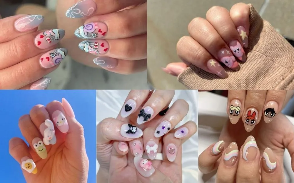 Top 100+ Mẫu Nail Hoạt Hình Đáng Yêu, Bắt Trend Năm 2025