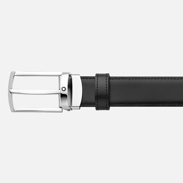 Thắt Lưng Nam Montblanc Reversible Leather Belt 123889 30mm Hai Mặt Màu Đen/Nâu - Thắt lưng - Vua Hàng Hiệu
