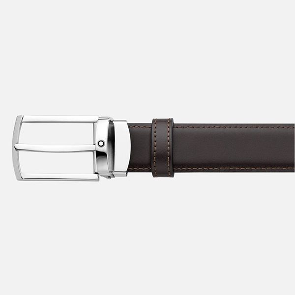 Thắt Lưng Nam Montblanc Reversible Leather Belt 123889 30mm Hai Mặt Màu Đen/Nâu - Thắt lưng - Vua Hàng Hiệu