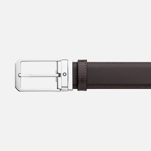 Thắt Lưng Nam Montblanc Reversible Leather Belt 124383 Black/Brown 35mm Hai Mặt Màu Đen/Nâu - Thắt lưng - Vua Hàng Hiệu