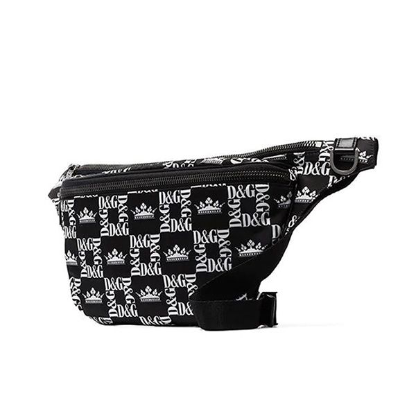 Túi Đeo Hông Nam Dolce & Gabbana DG Crown Print Belt Bag Màu Đen - Túi xách - Vua Hàng Hiệu