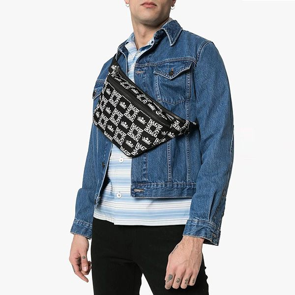 Túi Đeo Hông Nam Dolce & Gabbana DG Crown Print Belt Bag Màu Đen - Túi xách - Vua Hàng Hiệu