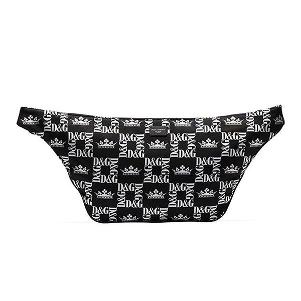 Túi Đeo Hông Nam Dolce & Gabbana DG Crown Print Belt Bag Màu Đen - Túi xách - Vua Hàng Hiệu