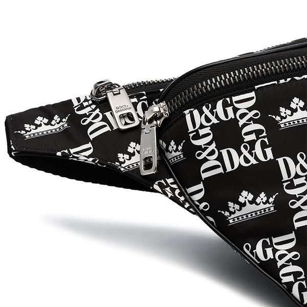 Túi Đeo Hông Nam Dolce & Gabbana DG Crown Print Belt Bag Màu Đen - Túi xách - Vua Hàng Hiệu