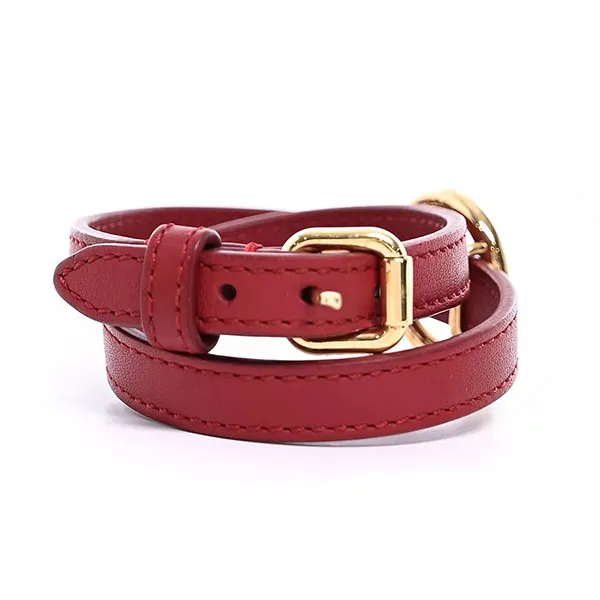 Vòng Đeo Tay Nữ Fendi Red Leather Double Tour TS Màu Đỏ - Trang sức - Vua Hàng Hiệu