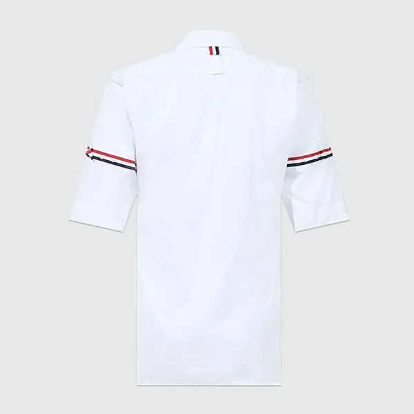 Áo Sơ Mi Nam Thom Browne Oxford Short Sleeve Shirt Màu Trắng Size 2 - Thời trang - Vua Hàng Hiệu