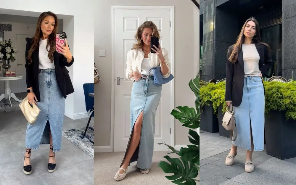 Chân Váy Jean Dài Phối Với Giày Gì​? Gợi Ý 10 Cách Phối Cực Dễ