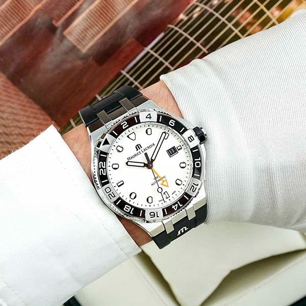 Đồng Hồ Nam Maurice Lacroix Aikon Venturer AI6158-SS001-130-2 Màu Đen - Đồng hồ - Vua Hàng Hiệu