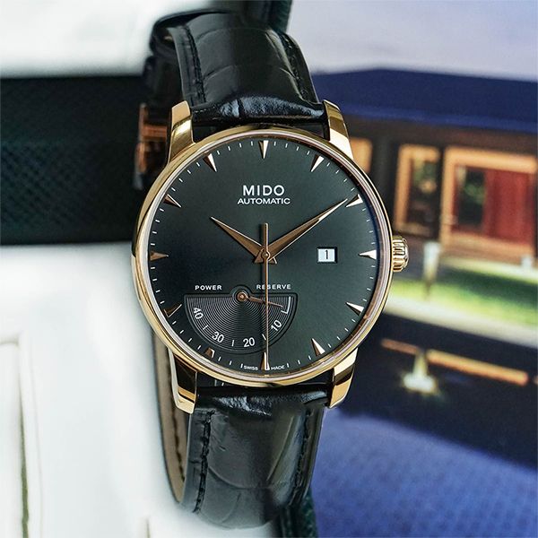 Đồng Hồ Nam Mido Automatic Baroncelli Power Reserve M8605.3.13.4 Màu Đen Vàng Hồng - Đồng hồ - Vua Hàng Hiệu