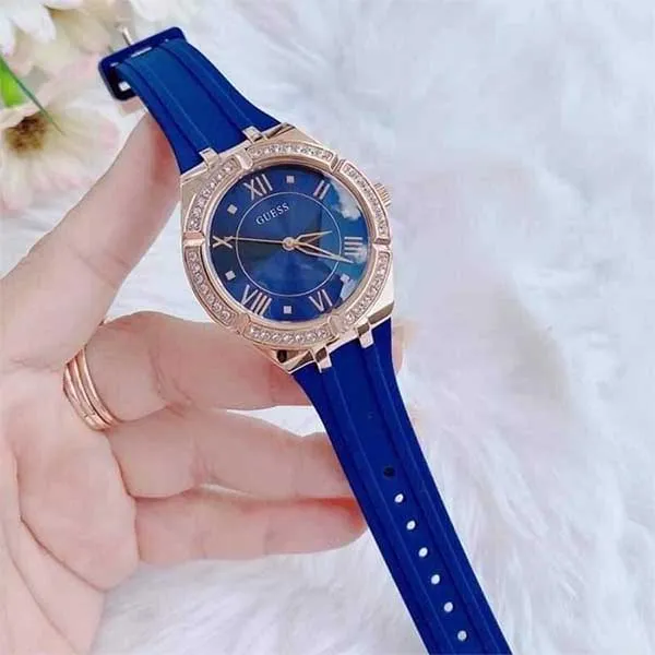 Đồng Hồ Nữ Guess Quartz Gold Tone GW0034L4 Màu Vàng - Xanh - Đồng hồ - Vua Hàng Hiệu