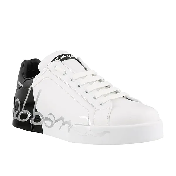 Giày Sneaker Nam Dolce & Gabbana D&G Portofino CS1788AI053HN821 Màu Đen Trắng Size 39.5 - Giày - Vua Hàng Hiệu
