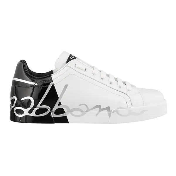 Giày Sneaker Nam Dolce & Gabbana D&G Portofino CS1788AI053HN821 Màu Đen Trắng Size 39.5 - Giày - Vua Hàng Hiệu