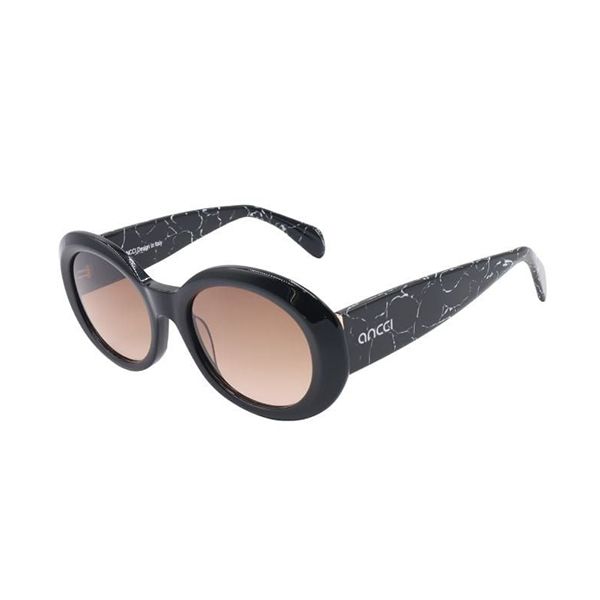 Kính Mát Unisex Ancci Sunglasses AT8917 C2 Màu Đen Họa Tiết Vân Đá - Kính mắt - Vua Hàng Hiệu