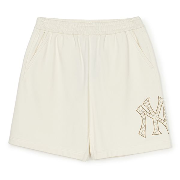 Quần Short MLB Classic Monogram Big Lux New York Yankees 3ASPM0253-50CRS Màu Kem - Thời trang - Vua Hàng Hiệu