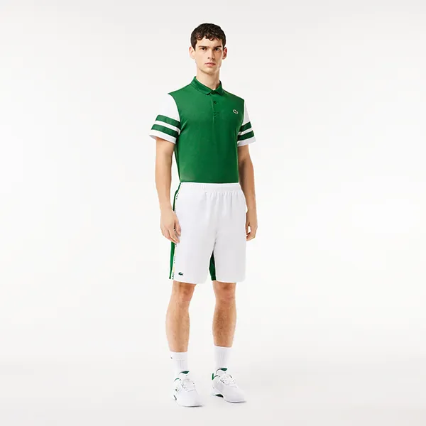 Quần Short Nam Lacoste Logo Stripe Tennis Shorts GH7443 737 Màu Trắng Xanh Lá Size 2 - Thời trang - Vua Hàng Hiệu