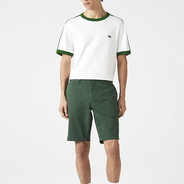 Quần Short Nam Lacoste Slim Fit Stretch Cotton Bermuda Shorts FH2647-5HX Màu Xanh Lá Size 33 - Thời trang - Vua Hàng Hiệu