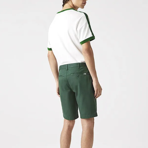 Quần Short Nam Lacoste Slim Fit Stretch Cotton Bermuda Shorts FH2647-5HX Màu Xanh Lá Size 33 - Thời trang - Vua Hàng Hiệu