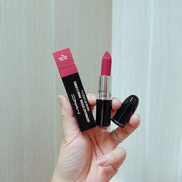 Son MAC 548 Beam There Done That Lustreglass Sheer Shine Lipstick Màu Hồng Mận - Son Môi - Vua Hàng Hiệu