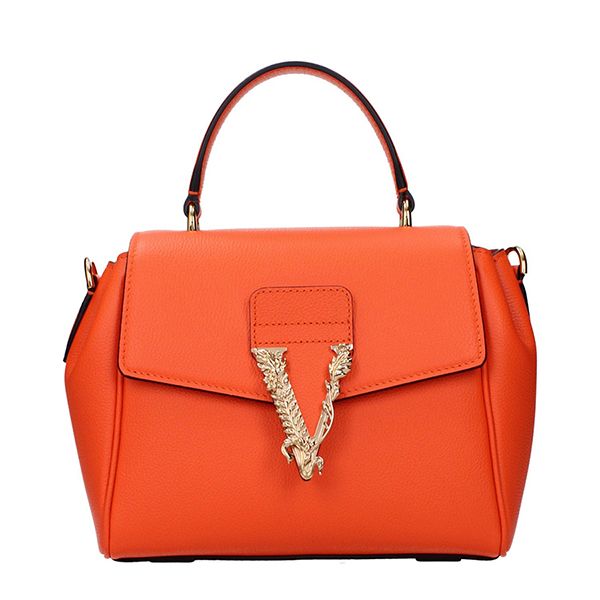 Túi Xách Tay Nữ Versace Hand Bags Women Leather Orange/Spritz Màu Cam - Túi xách - Vua Hàng Hiệu