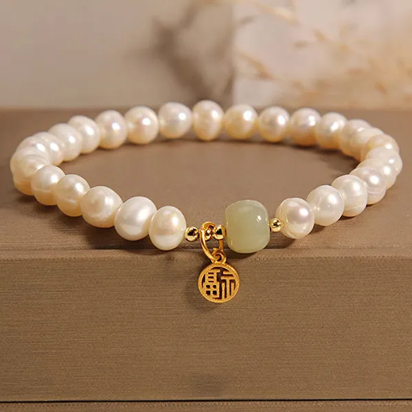 Vòng Đeo Tay Nữ Kya Jewel Ngọc Trai Sweet Jade JB22 Màu Trắng - Trang sức - Vua Hàng Hiệu