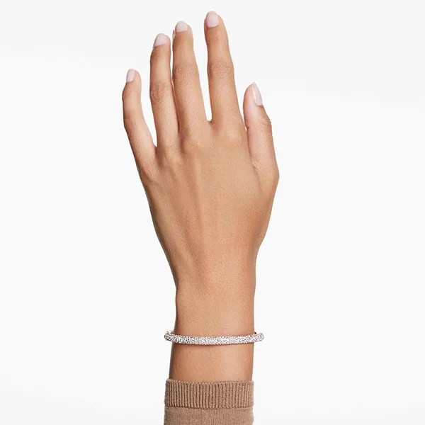 Vòng Đeo Tay Nữ Swarovski 5688610 Meteora Bangle Snow Pavé, White, Rose Gold-tone Plated Màu Vàng Hồng Size S - Trang sức - Vua Hàng Hiệu