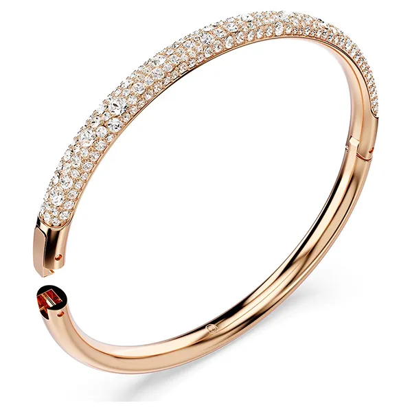 Vòng Đeo Tay Nữ Swarovski 5688610 Meteora Bangle Snow Pavé, White, Rose Gold-tone Plated Màu Vàng Hồng Size S - Trang sức - Vua Hàng Hiệu