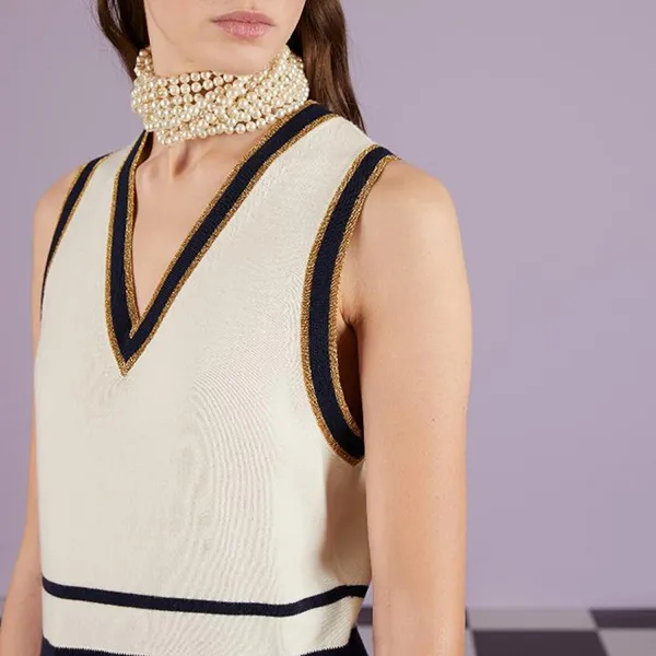 Áo Len Gile Nữ Gucci Women's Fine Wool Vest Ivory 727431XKCNW9661 Màu Trắng Kem Size L - Thời trang - Vua Hàng Hiệu