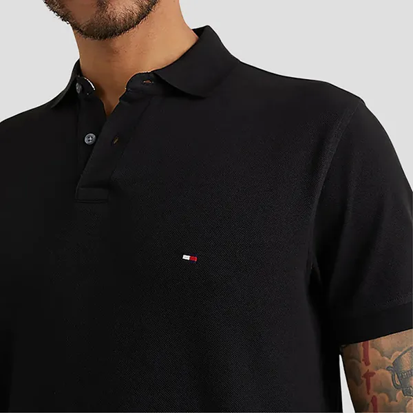 Áo Polo Nam Tommy Hilfiger Logo Embroidery In Black XM0XM04340 BDS Màu Đen Size XS - Thời trang - Vua Hàng Hiệu