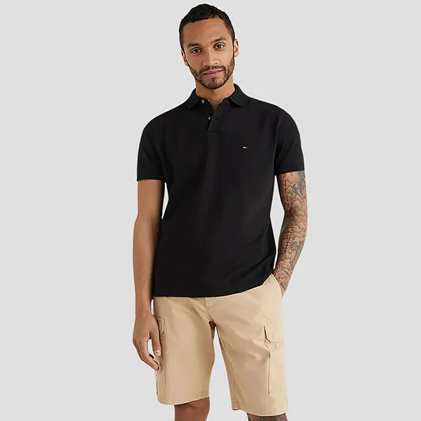 Áo Polo Nam Tommy Hilfiger Logo Embroidery In Black XM0XM04340 BDS Màu Đen Size XS - Thời trang - Vua Hàng Hiệu