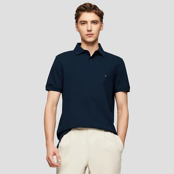 Áo Polo Nam Tommy Hilfiger Logo Embroidery In Navy XM0XM04340 DW5 Màu Xanh Navy Size XS - Thời trang - Vua Hàng Hiệu