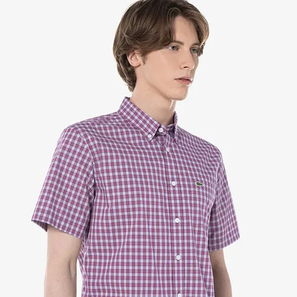 Áo Sơ Mi Cộc Tay Nam Lacoste Men's Short Sleeve Shirt CH0744-10 INY Phối Màu Size 39 - Thời trang - Vua Hàng Hiệu