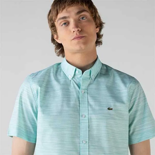 Áo Sơ Mi Nam Lacoste Men's Slim Fit Short Sleeve Patterned Light Green Shirt Màu Xanh Size 39 - Thời trang - Vua Hàng Hiệu