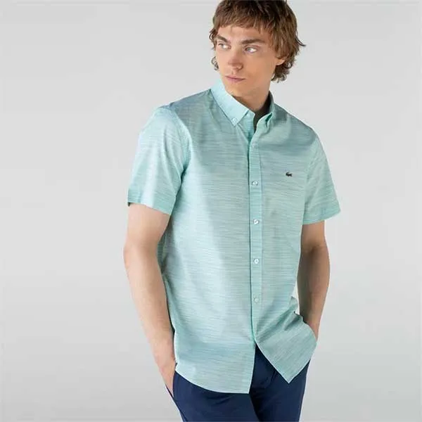 Áo Sơ Mi Nam Lacoste Men's Slim Fit Short Sleeve Patterned Light Green Shirt Màu Xanh Size 39 - Thời trang - Vua Hàng Hiệu