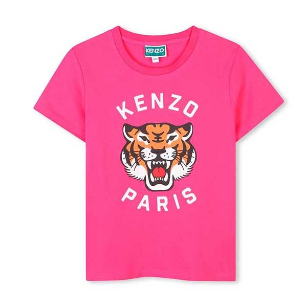 Áo Thun Nữ Kenzo With Logo T-shirt K61054 483 Màu Hồng Size 14Y - Thời trang - Vua Hàng Hiệu