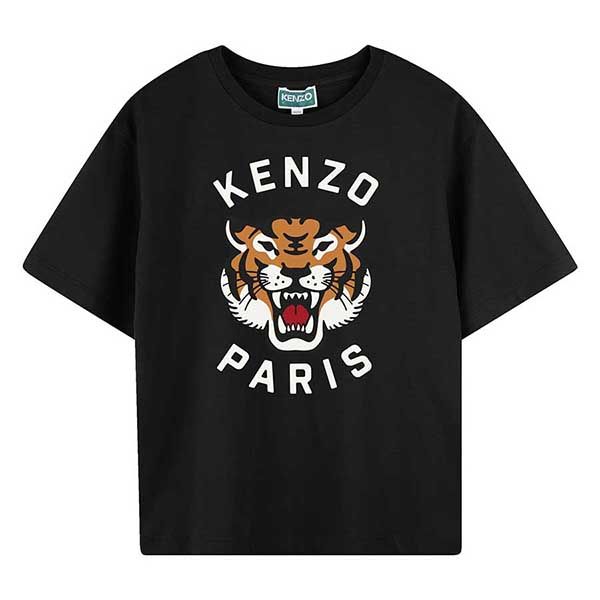 Áo Thun Kenzo With Logo T-shirt K61137 095 Màu Đen Size 14Y - Thời trang - Vua Hàng Hiệu