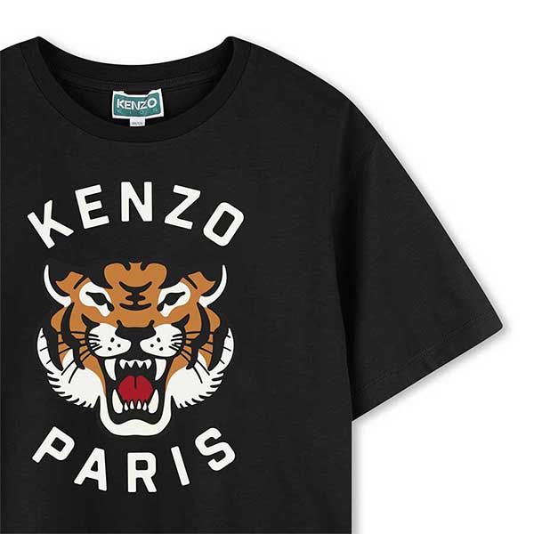 Áo Thun Kenzo With Logo T-shirt K61137 095 Màu Đen Size 14Y - Thời trang - Vua Hàng Hiệu
