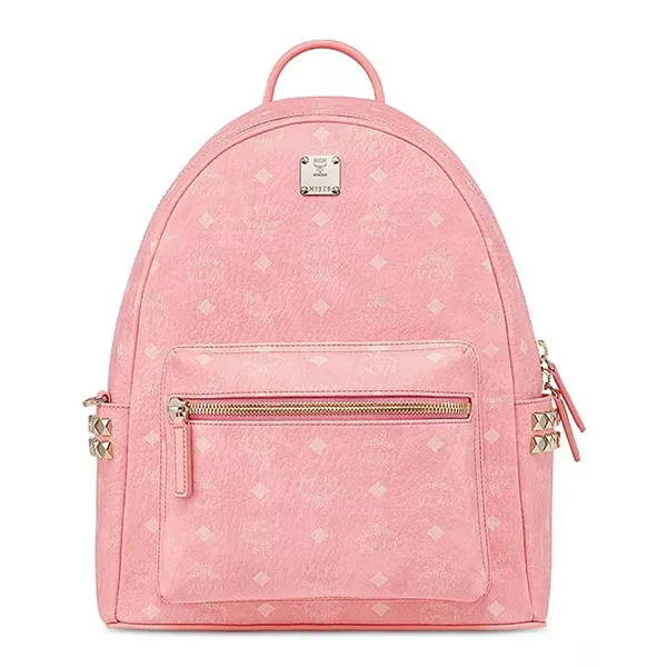 Balo Nữ MCM Visetos Stark Backpack Size Small Màu Hồng - Túi xách - Vua Hàng Hiệu