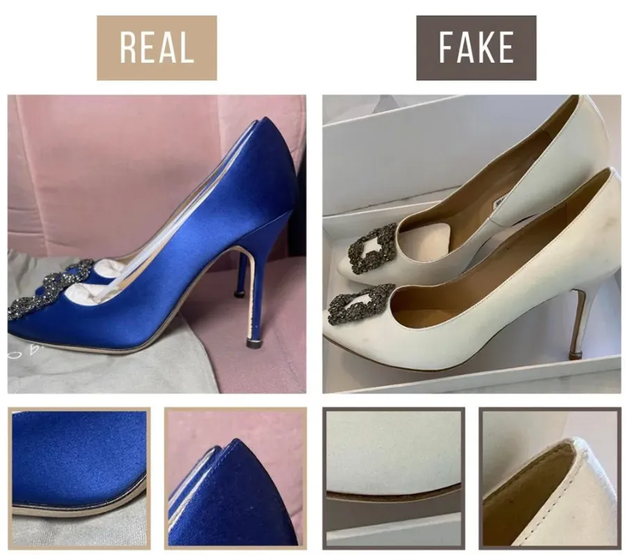 Cách nhận biệt giày Manolo Blahnik Hangisi thật và nhái