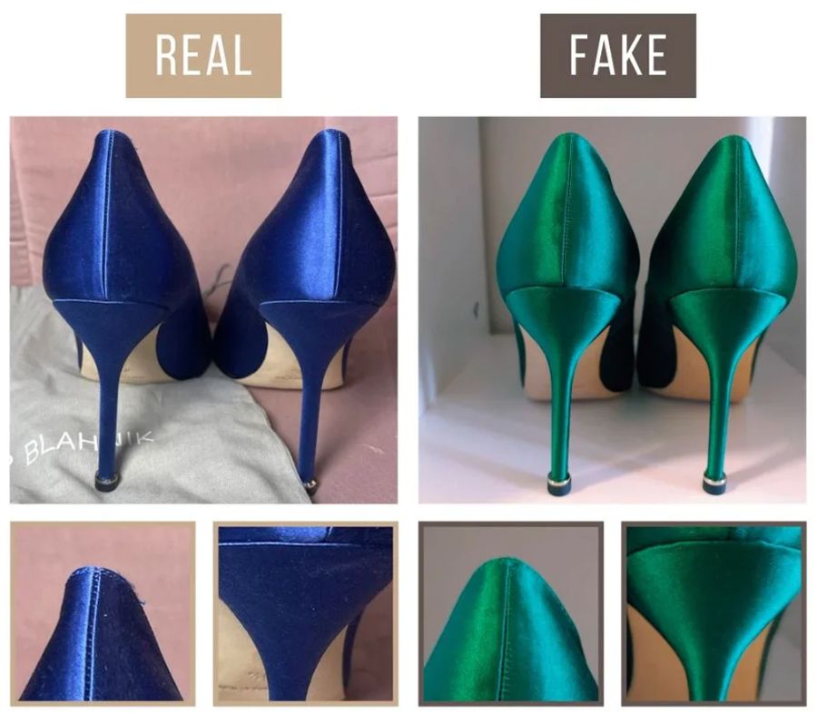 Cách nhận biệt giày Manolo Blahnik Hangisi thật và nhái