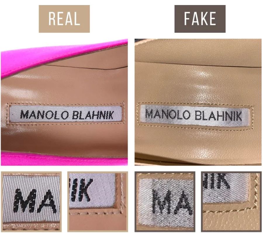 Cách nhận biệt giày Manolo Blahnik Hangisi thật và nhái
