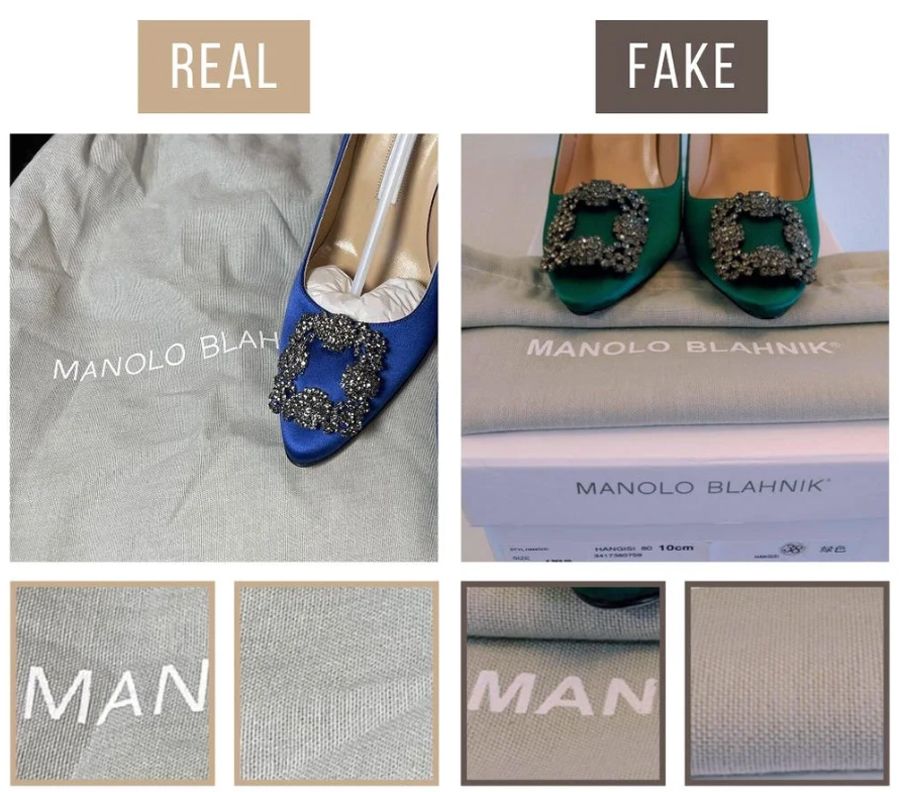Cách nhận biệt giày Manolo Blahnik Hangisi thật và nhái