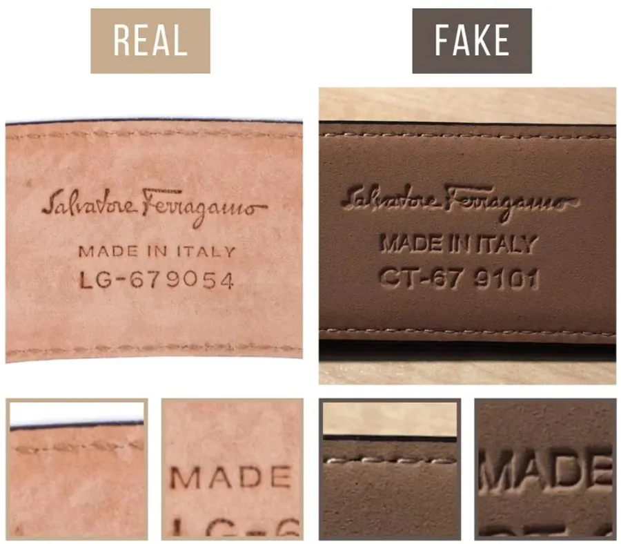 Cách phân biệt thắt lưng Salvatore Ferragamo thật và giả