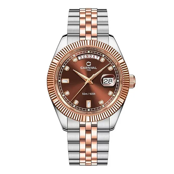 Đồng Hồ Nam Carnival Quartz Watch 8190G-CH-N Màu Demi Mặt Nâu - Đồng hồ - Vua Hàng Hiệu