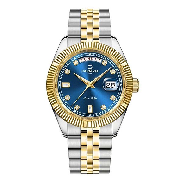 Đồng Hồ Nam Carnival Quartz Watch 8190G-CV-X Màu Demi Mặt Xanh - Đồng hồ - Vua Hàng Hiệu