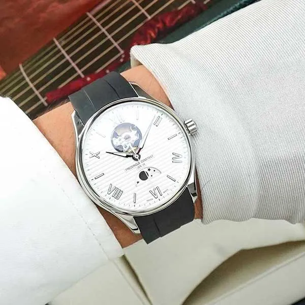 Đồng Hồ Nam Frederique Constant Automatic Moonphase FC-320SS5B6 (FC320SS5B6) Màu Trắng Đen - Đồng hồ - Vua Hàng Hiệu