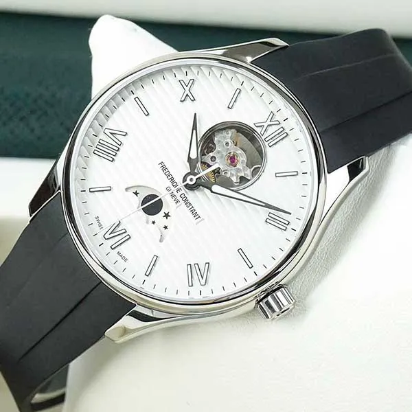 Đồng Hồ Nam Frederique Constant Automatic Moonphase FC-320SS5B6 (FC320SS5B6) Màu Trắng Đen - Đồng hồ - Vua Hàng Hiệu